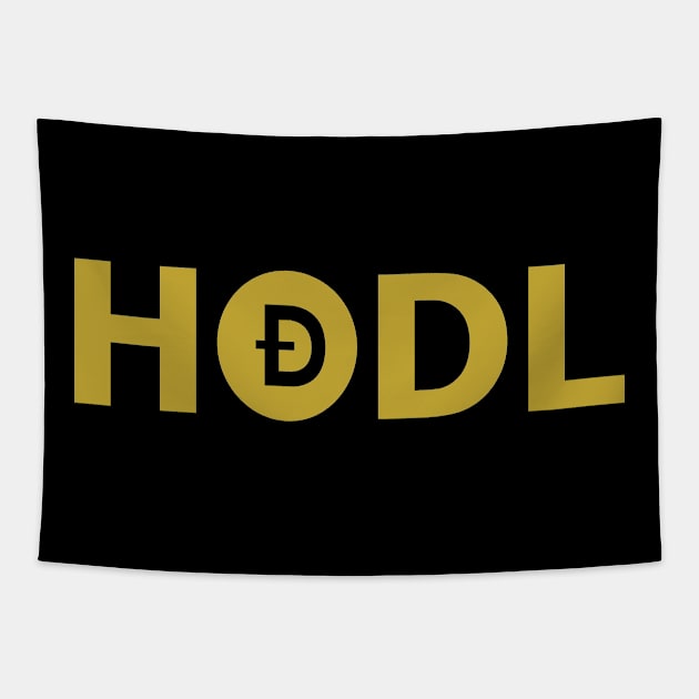 HODL DOGECOIN Tapestry by tonycastell