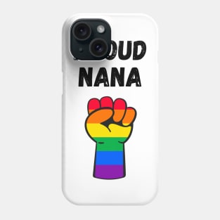 Proud Nana Rainbow Pride T Shirt Design Phone Case