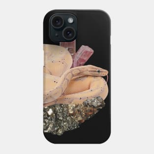 Banana Ball Python Upon Pyrite. Phone Case