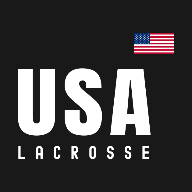 Lacrosse Player USA American Flag by Visual Vibes