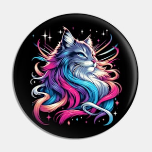 Prideful Whiskers: Majestic Cat Pin