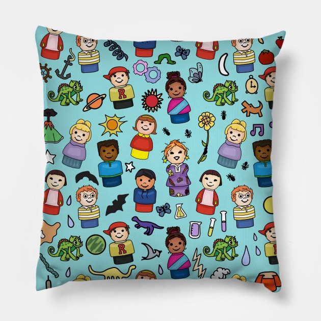 Little Magic School Bus Class Photo Pillow by Slightly Unhinged