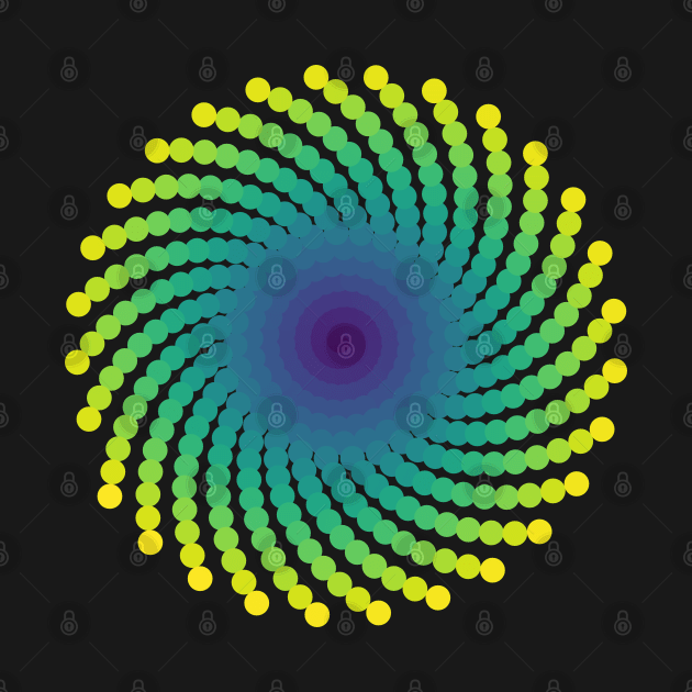 Sun Spiral Viridis Galaxy | Light Peacock Yellow Green Blue by aRtVerse