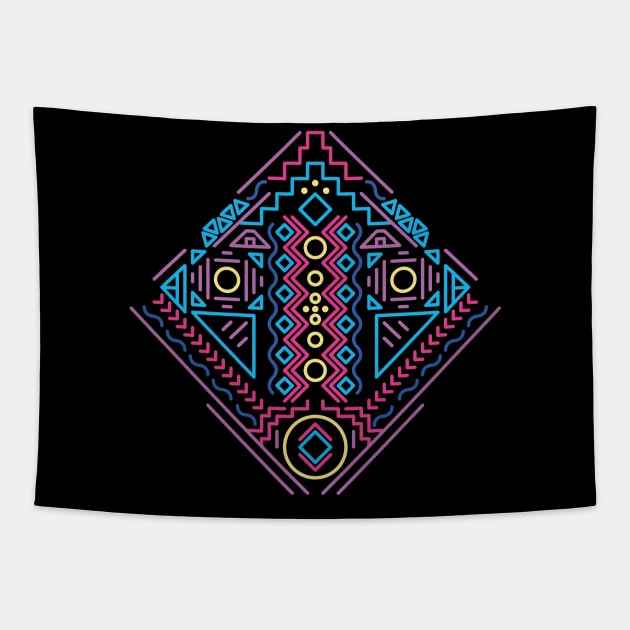 Native American Pattern in Retro Colours Tapestry by JDP Designs