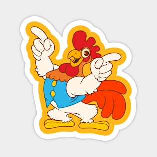 pointing rooster Magnet