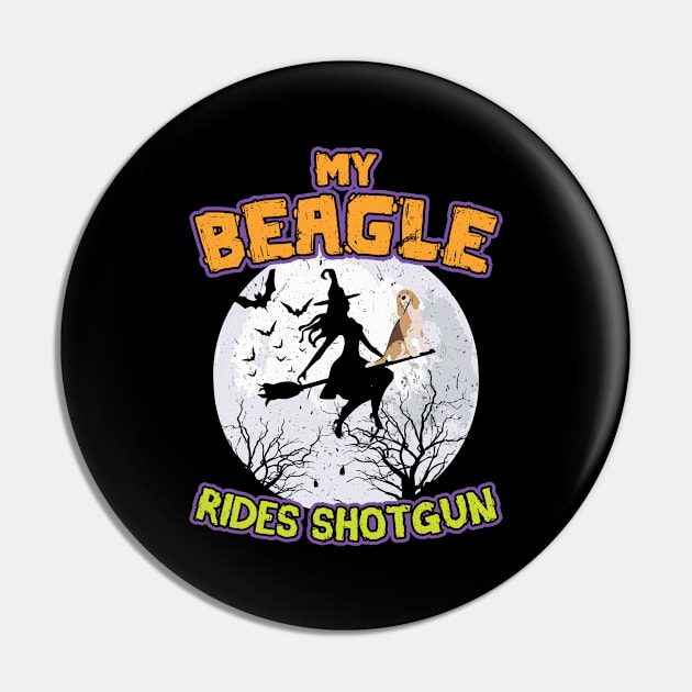 My Beagle Rides Shotgun Halloween 2021 Pin by Peco-Designs