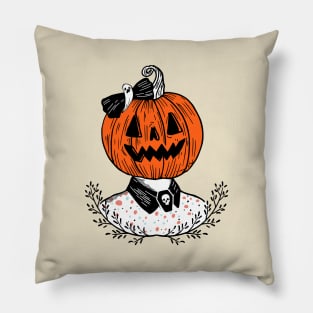 Pumpkin portrait Pillow