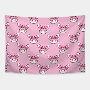 Bunny Face Pattern Tapestry