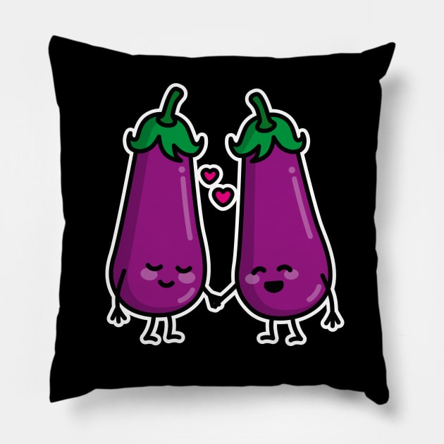 Sexting homosexual aubergine eggplant gay couples horny penis dirty Pillow by LaundryFactory