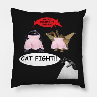 Cat fight at the Monster Ball Pillow