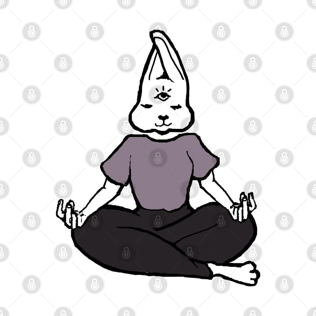 Meditating Bunny by CuteShirtDesigns