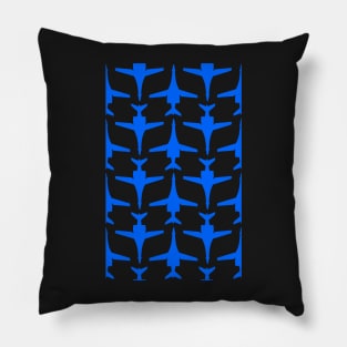 Rockwell B-1 Lancer - Blue & White Pattern Unswept Design Pillow
