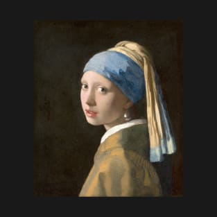 Girl With A Pearl Earring Painting Artwork T-Shirt