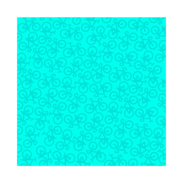 Bikes Turquoise Pattern by XOOXOO