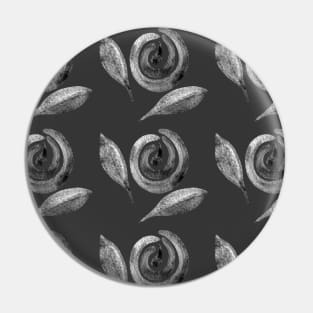 Trendy seamless black-white pattern with winter flowers and leaves, isolated. Boho watercolor roses, peonies in trendy earthy colors, tones. Botanical illustration for the fabric, covers, packaging. Pin