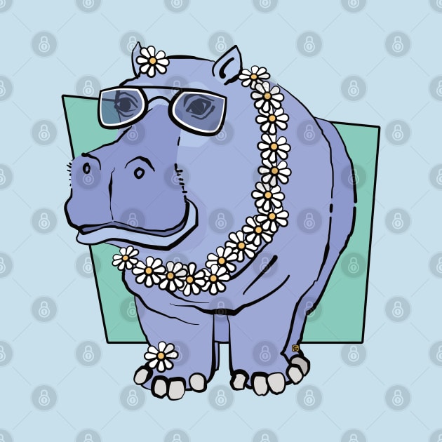 Hippo in Sunglasses by Sue Cervenka