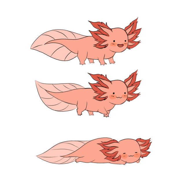 Axolotl Walk by Cuteskitty