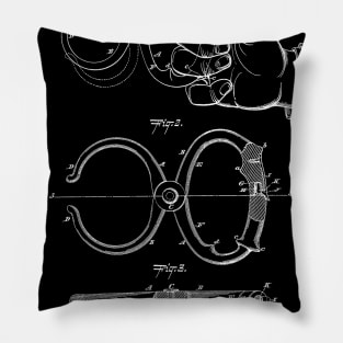Police Nippers Vintage Patent Hand Drawing Pillow