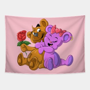 Hugging Love Bears Tapestry