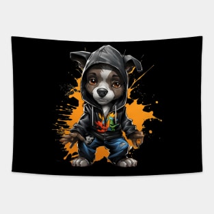 Cool Graffitti Cartoon Dog Tapestry