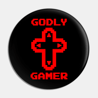 Godly Gamer (v7 - red) Pin