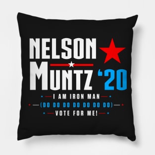 Vote Nelson Muntz 2020 Simpsons Election (White) Pillow