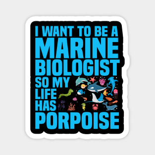 Marine Biologist Biology Fathers Day Gift Funny Retro Vintage Magnet