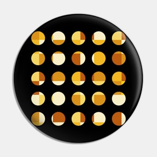 Abstract Geometric Yellow Dots Pattern Pin