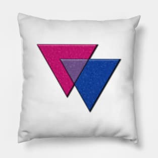 Bisexual Pride Flag Colored Triangles Symbol Pillow