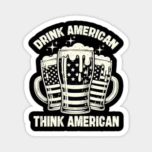 Beer American Flag Magnet