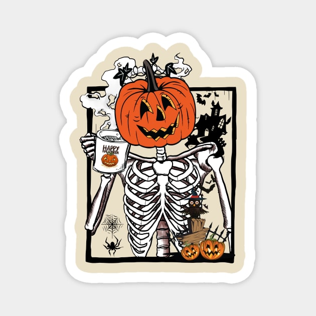 Happy Halloween Magnet by LMW Art