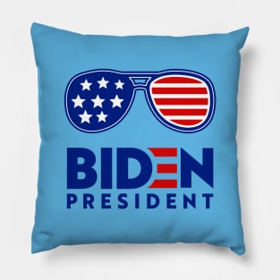 Biden Sunglasses American Flag Pillow