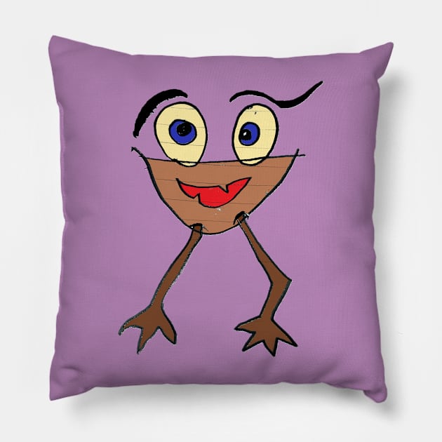 Funny Monster Egg Pillow by Lintvern