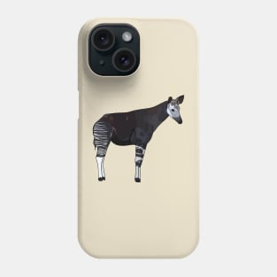 Okapi cartoon illustration Phone Case