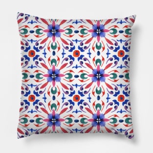 Floral ornament. Watercolor Pillow