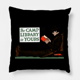 World War I Camp Library 1917 Military Pillow