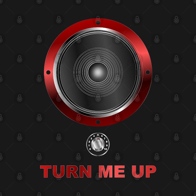 Turn Me Up - Bass Woofer + Volume Knob - Red by geodesyn