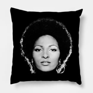 Pam Grier / Vintage Blaxploitation BW Art Pillow