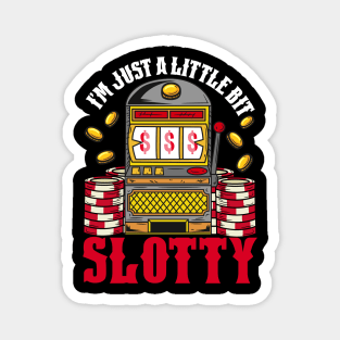 Jackpot Slot Machine design - I'm just a little bit slotty Magnet