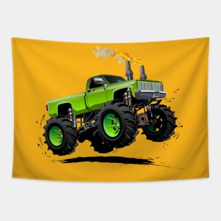 Cartoon monster truck Tapestry