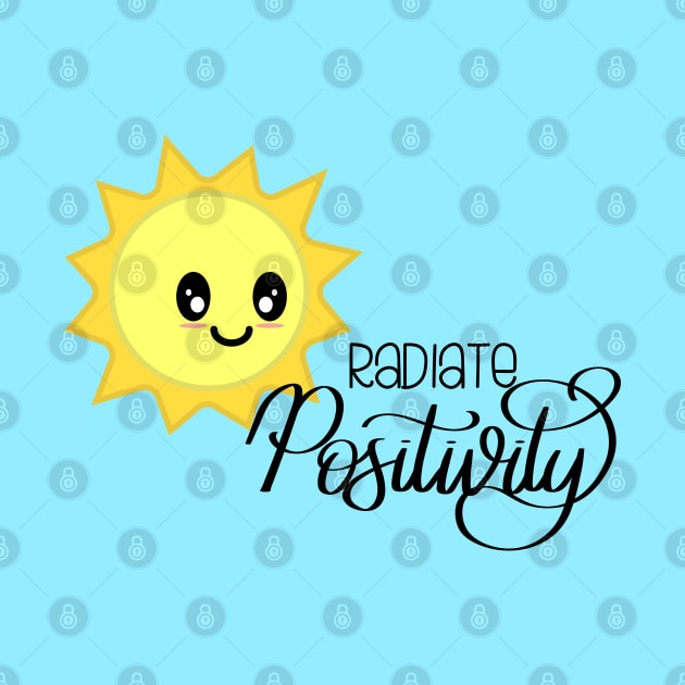 Radiate Positivity Sunny Positive Vibes in Light Blue by Kelly Gigi