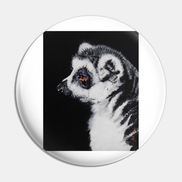 Lucy Lemur - Cute Animal Pin by Krusty