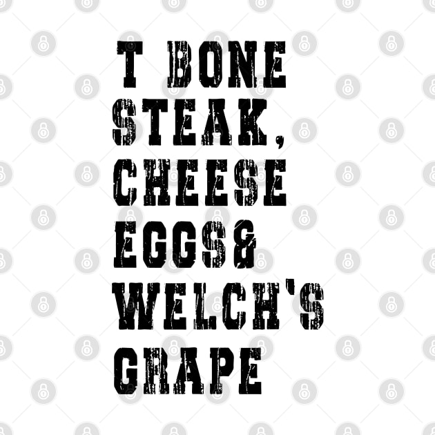 TBone Steak, Cheese Eggs, Welch's Grape - Guest Check by Ksarter