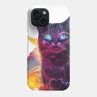 Cat Universe Outer Space Stars Galaxy Astronomy Phone Case