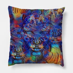 Abstract fractal faces Pillow