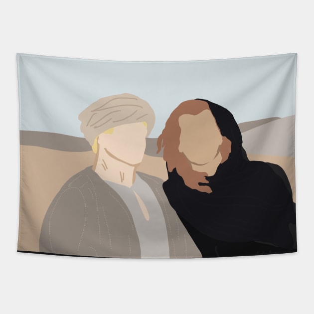 Good Omens Aziraphale Crowley David Tennant Michael Sheen Tapestry by Bookishandgeeky