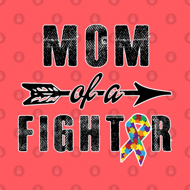 Mom of a fighter. Cancer awareness ribbon. Perfect present for mom mother dad father friend him or her by SerenityByAlex