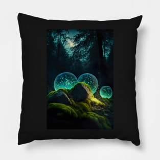 Bring Surreal Beauty to Your Home with this Bioluminescent Forest Art Pillow