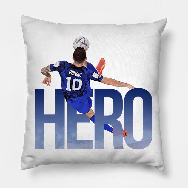 Pulisic World Cup Hero Pillow by Super Secret Villain