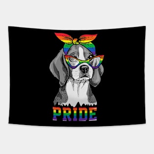 Cute Dog Lover Puppy Owner Beagle Mom Dad Gay Lesbian Lgbt Tapestry